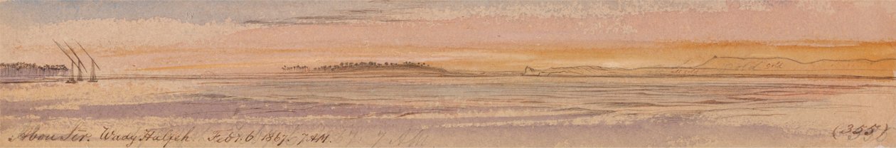 Abu Seer, Wady Halfeh da Edward Lear