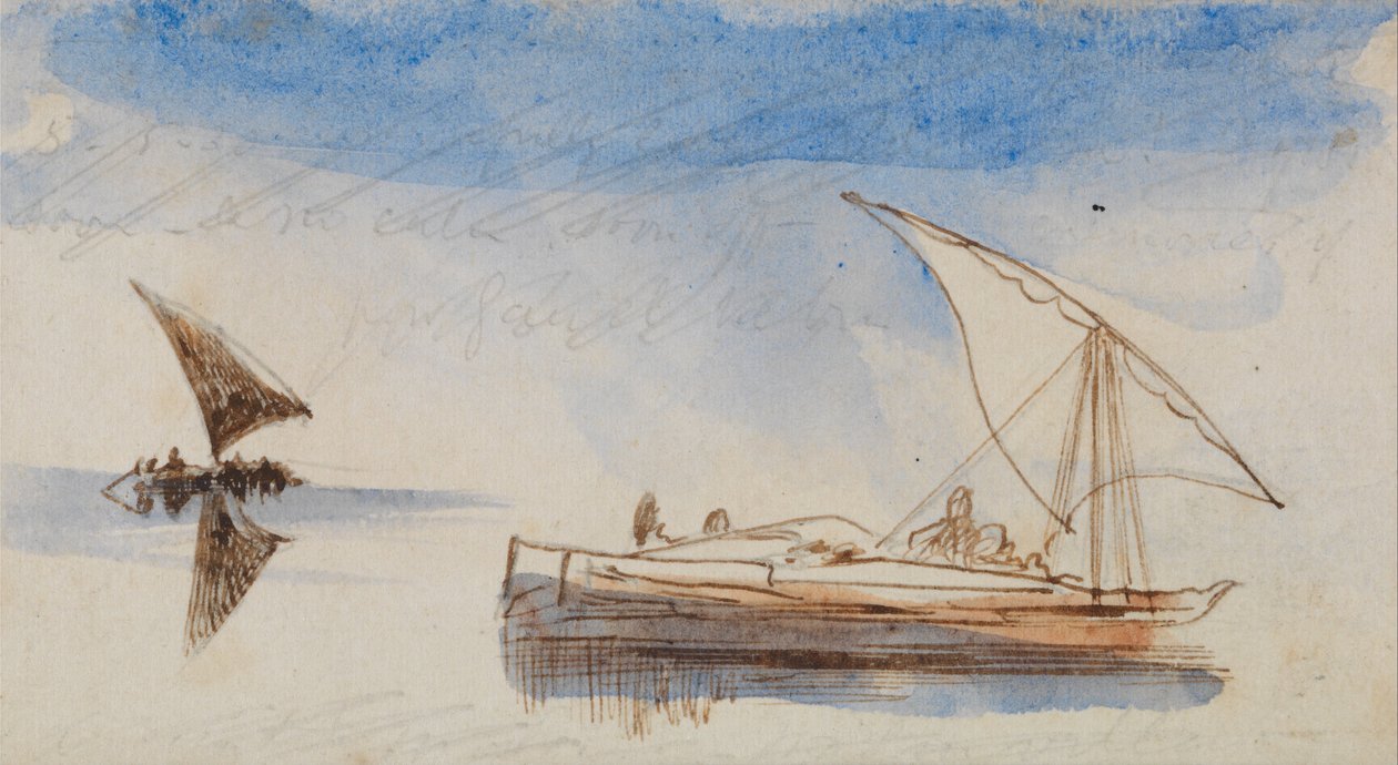 Barche sul Nilo da Edward Lear