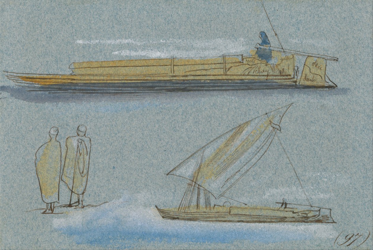 Barche sul Nilo da Edward Lear