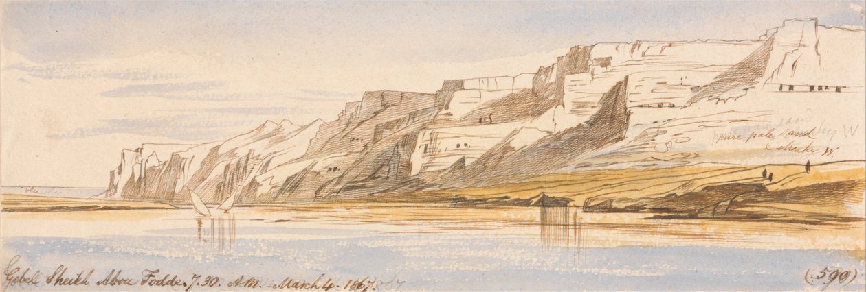 Gebel Sheikh Abu Fodde, 7:30, 4 marzo 1867 da Edward Lear
