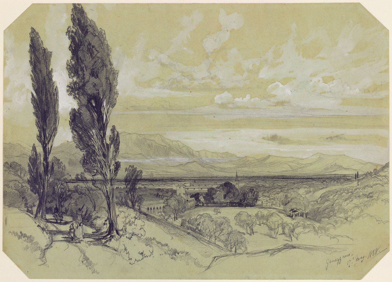 Genezzano, 17 maggio 1838 da Edward Lear
