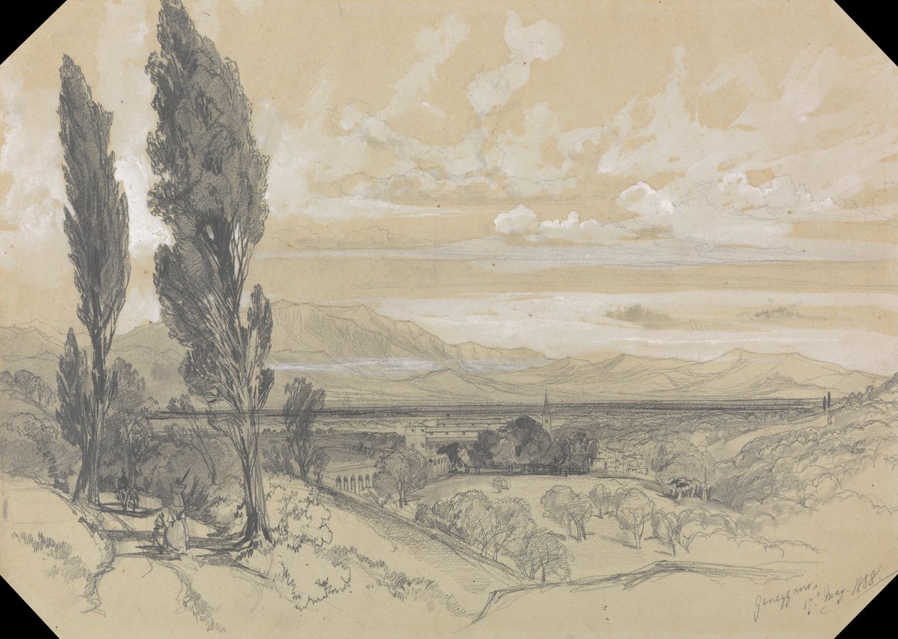 Genezzano, 17 maggio 1838 da Edward Lear