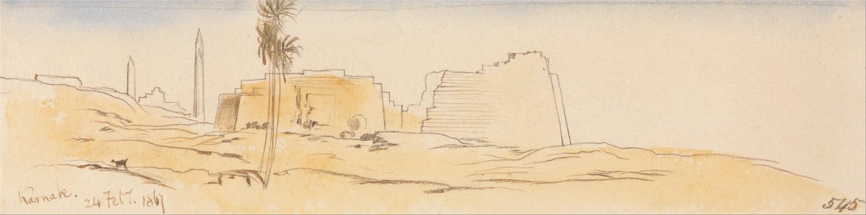 Karnak, 24 febbraio 1867 da Edward Lear