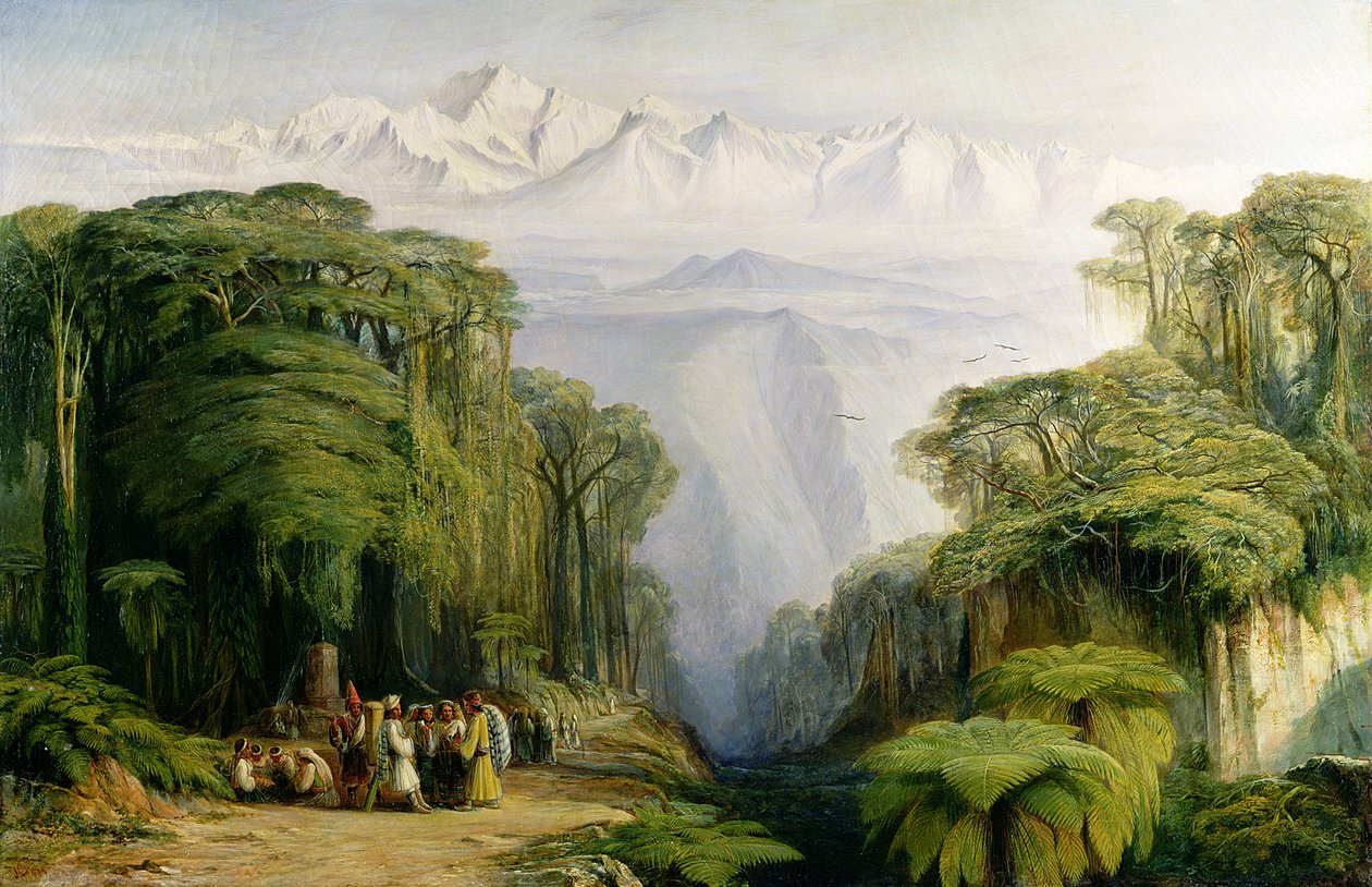Kinchinjunga da Darjeeling, 1879 da Edward Lear