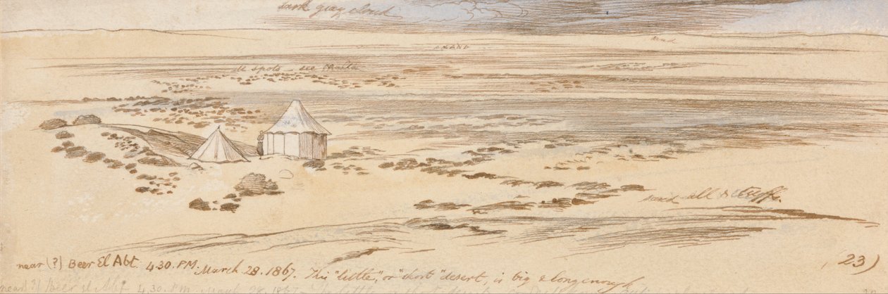 Vicino a Beer El Abt, 4:30 pm, 28 marzo 1867 (23) da Edward Lear