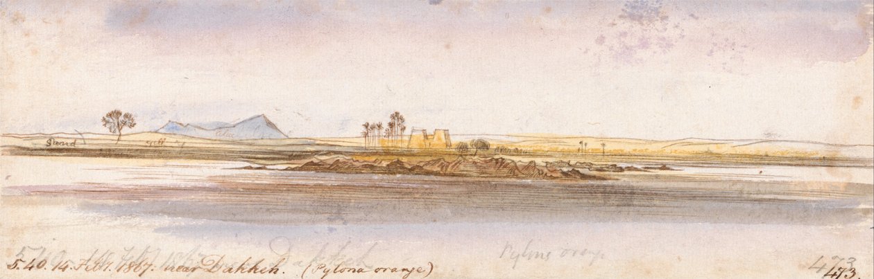 Vicino a Dakkeh da Edward Lear