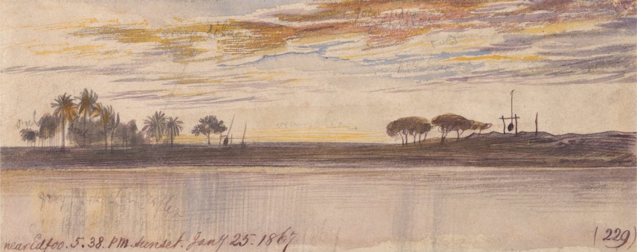 Vicino a Edfu da Edward Lear