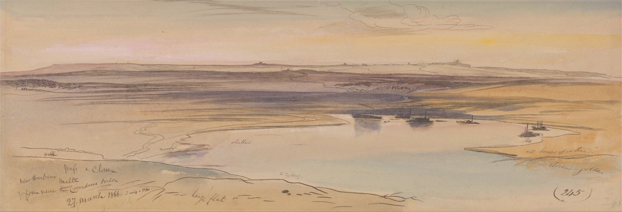 Nuovo porto, Malta da Edward Lear