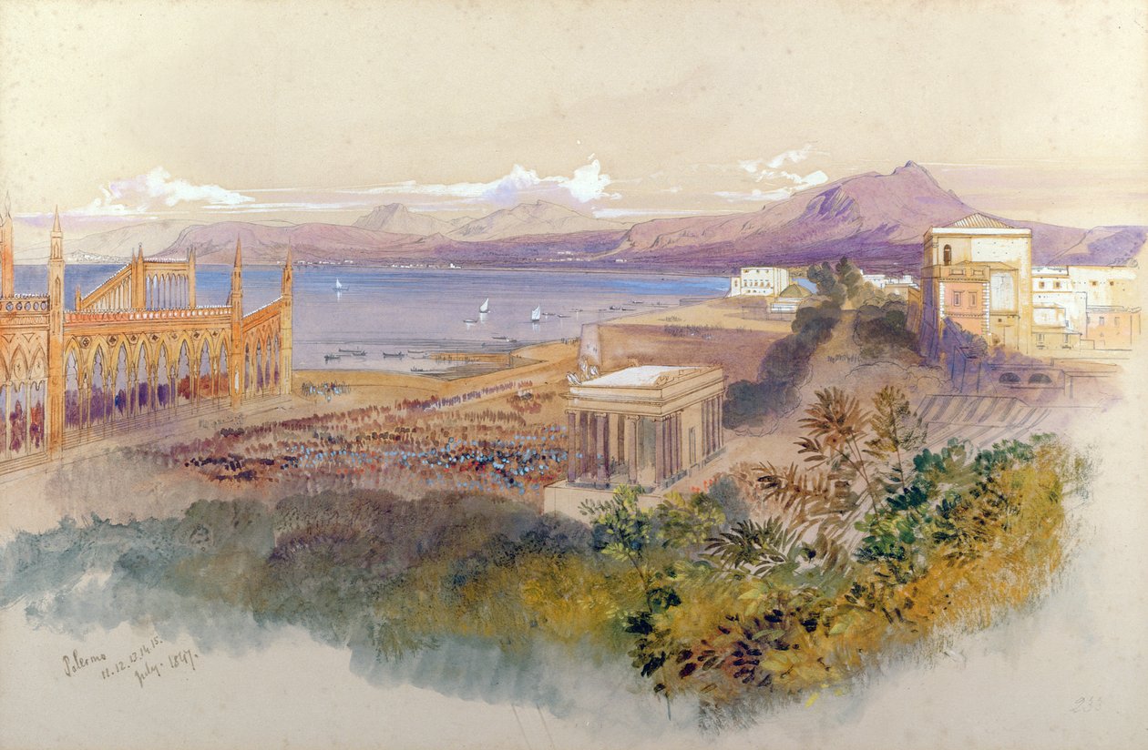 Palermo, 1847 da Edward Lear