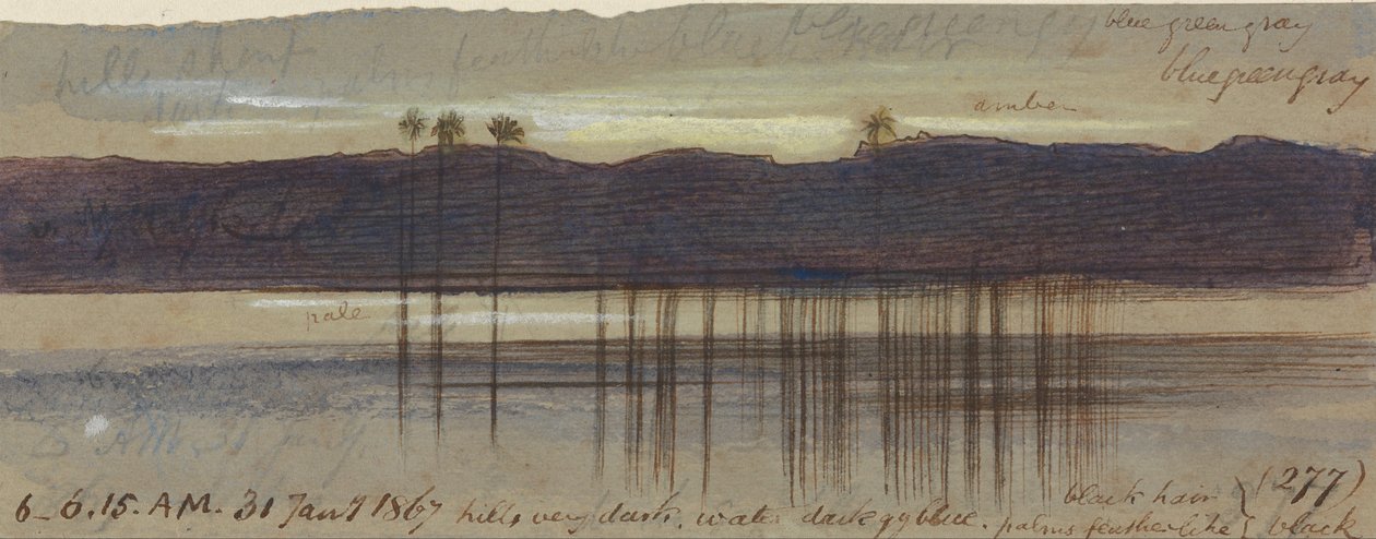 Philae, 6:00-6:15 am, 31 gennaio 1867 da Edward Lear