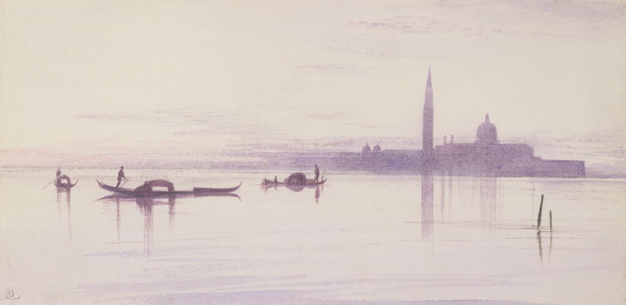 San Giorgio Maggiore dalla Laguna, Venezia da Edward Lear