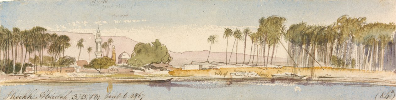 Sheikh Abadeh, 3-15 pm, 6 gennaio 1867 (84) da Edward Lear