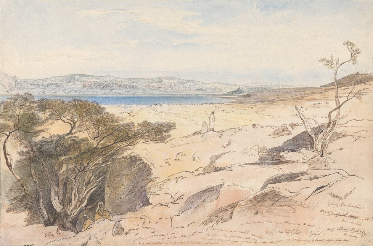 Il Mar Morto, 16 e 17 aprile 1858 da Edward Lear