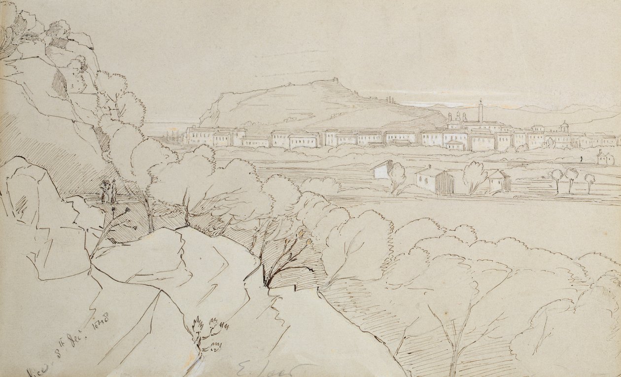 Veduta di Nizza, 1848 da Edward Lear