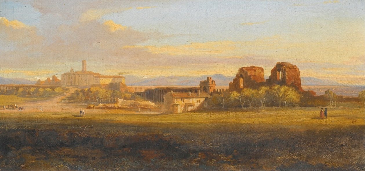 Veduta della Campagna Romana da Edward Lear