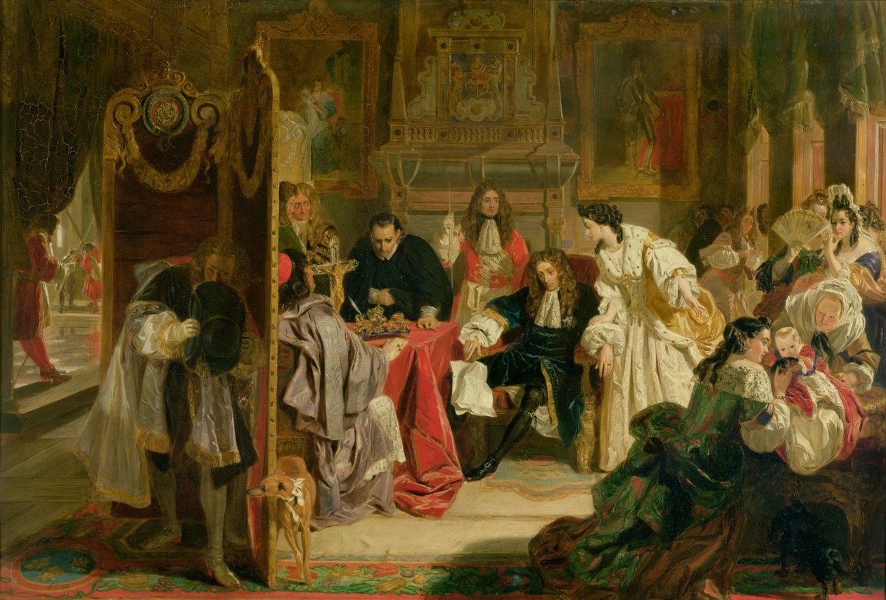 Re Giacomo II (1633-1701) riceve la notizia dello sbarco di Guglielmo d