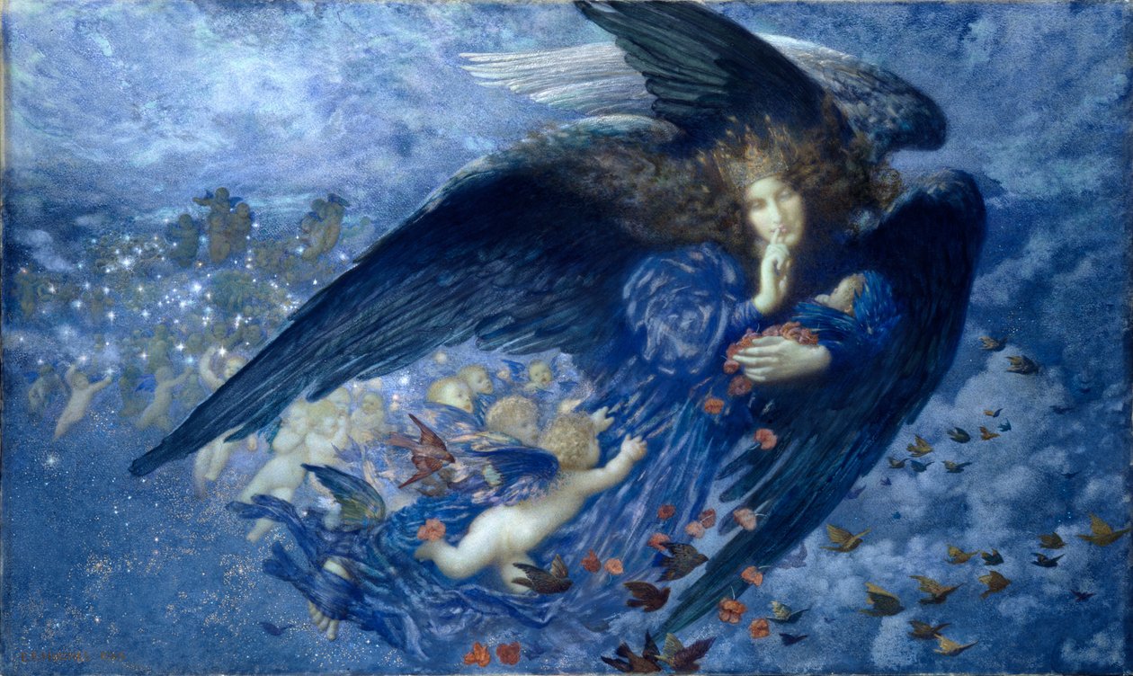 La notte con il suo treno di stelle da Edward Robert Hughes