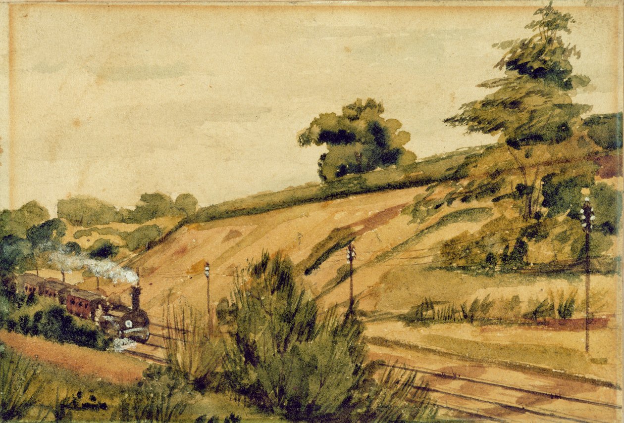 Paesaggio con treno, 1854 da Edward W. Fitch