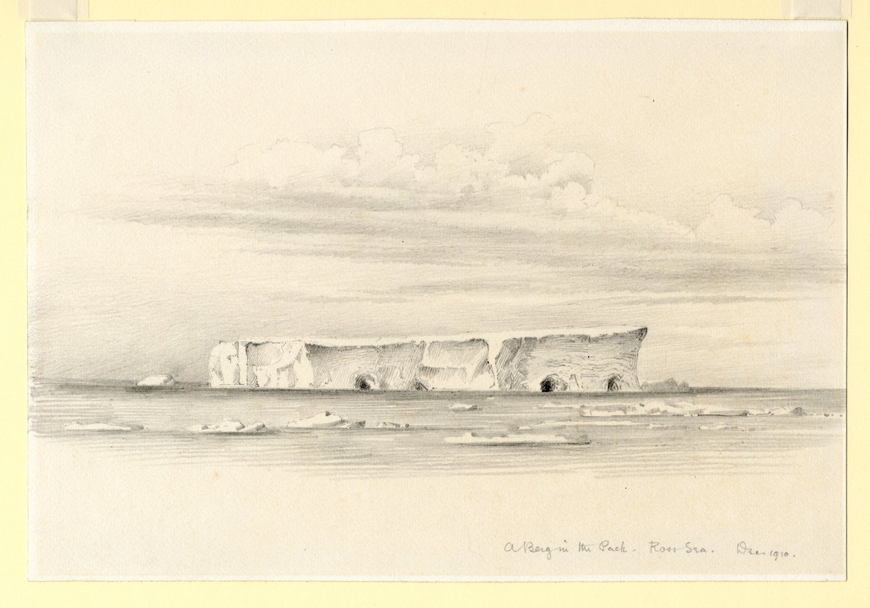 Un iceberg nel pack, Mare di Ross, 1910 da Edward Adrian Wilson