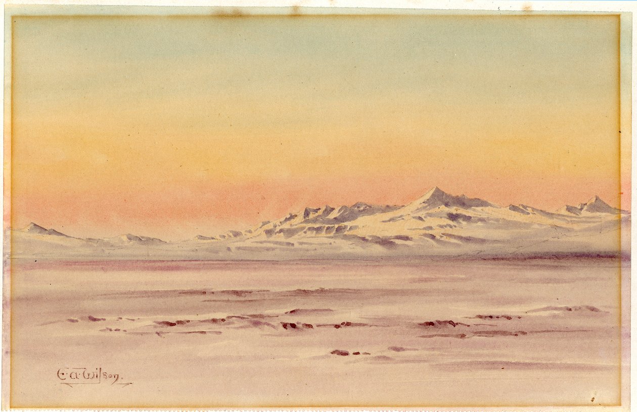 Scena costiera antartica, 1901-04 da Edward Adrian Wilson