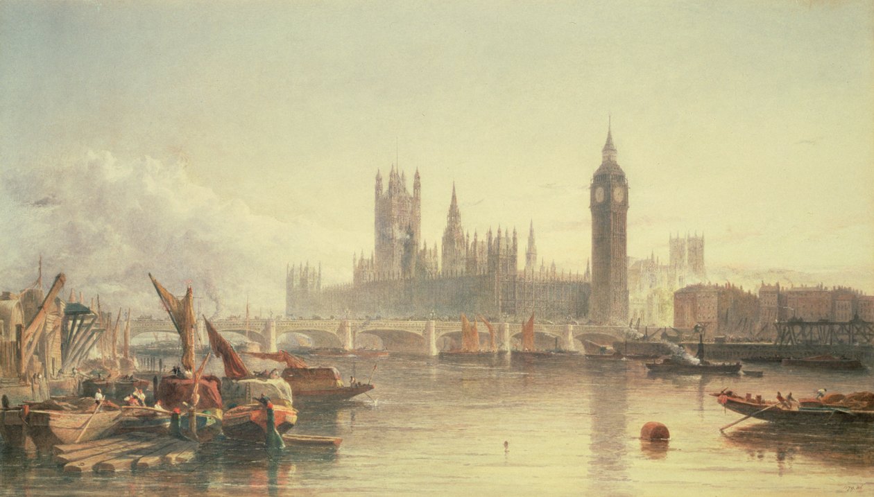 Le Case del Parlamento e il Ponte di Westminster da Edward Angelo Goodall