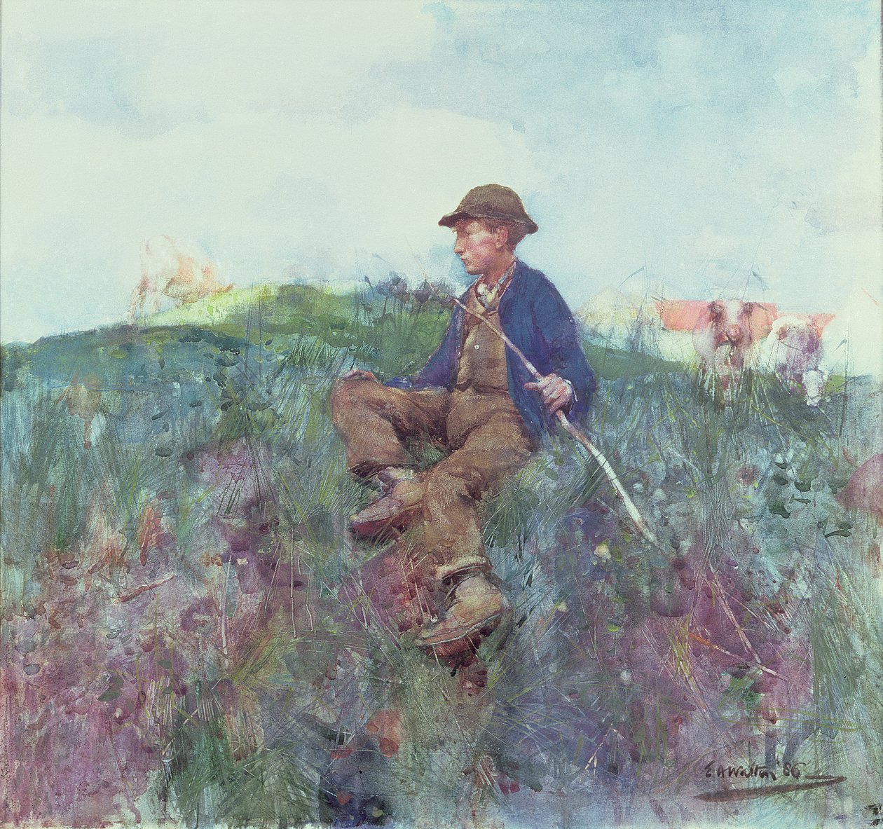 Il pastorello, 1886 da Edward Arthur Walton