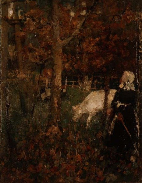 Paesaggio pastorale con una ragazza da Edward Atkinson Hornel