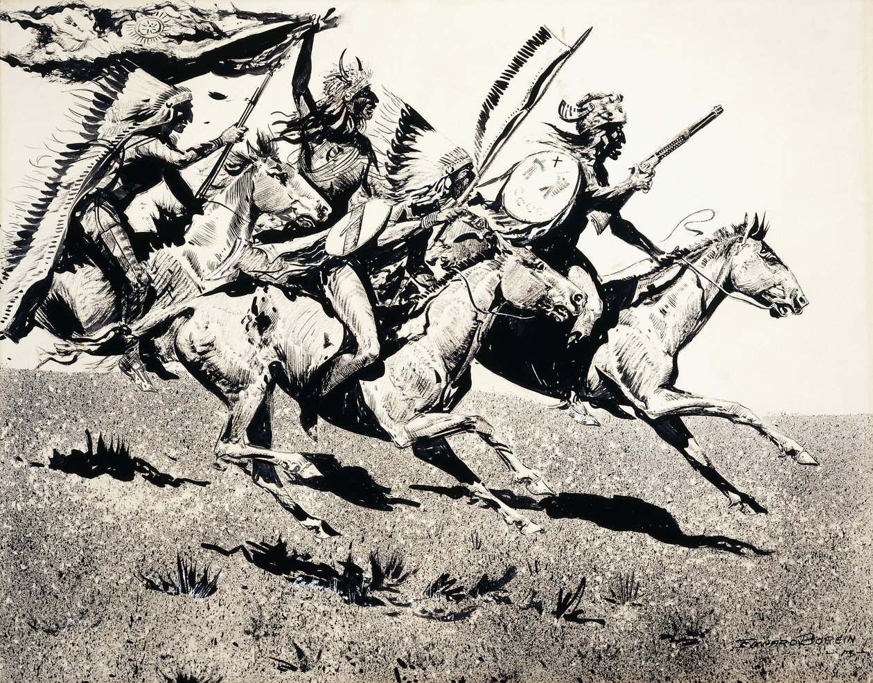Gruppo di guerra in movimento da Edward Borein
