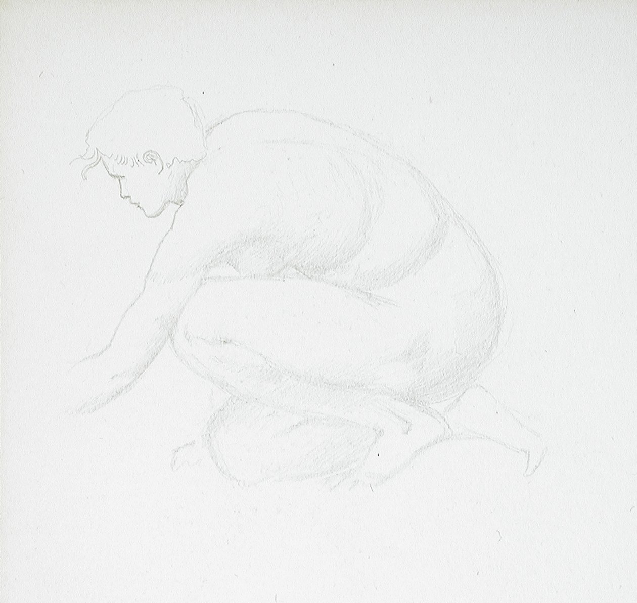 Nudo femminile accovacciato da Edward Burne-Jones