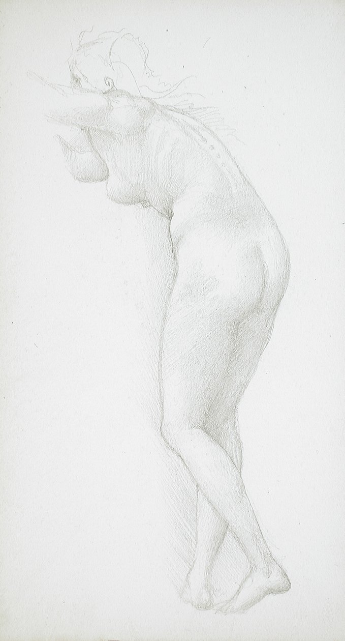 Nudo femminile visto di schiena da Edward Burne-Jones