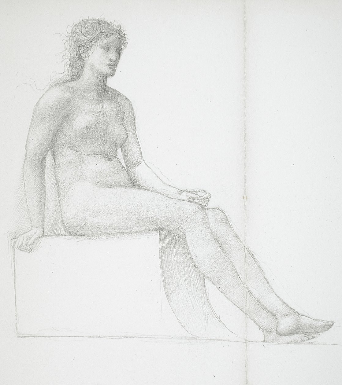 Gambe di una donna nuda da Edward Burne-Jones