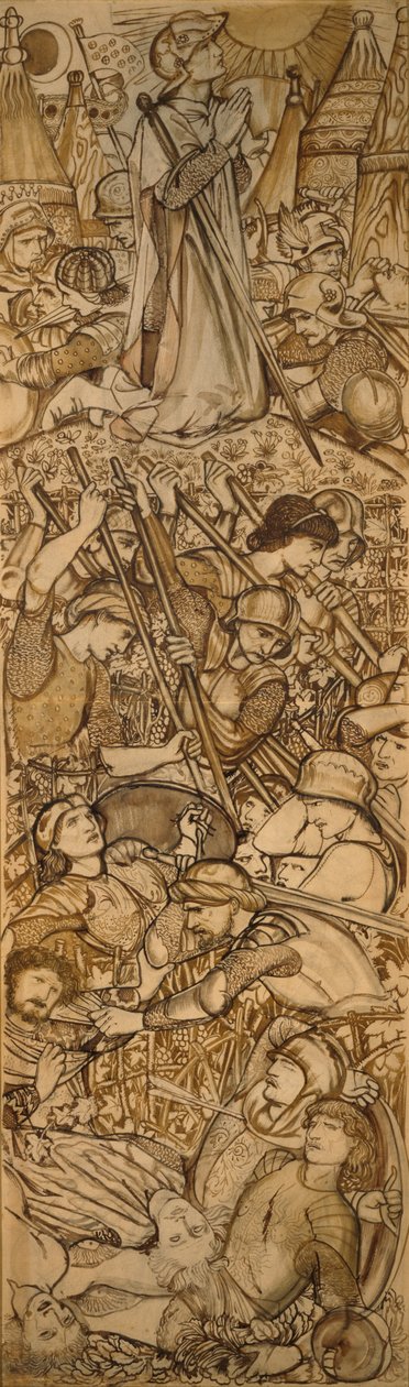 La battaglia di Bet-Horon - Giosuè ordina al sole e alla luna di fermarsi da Edward Burne-Jones