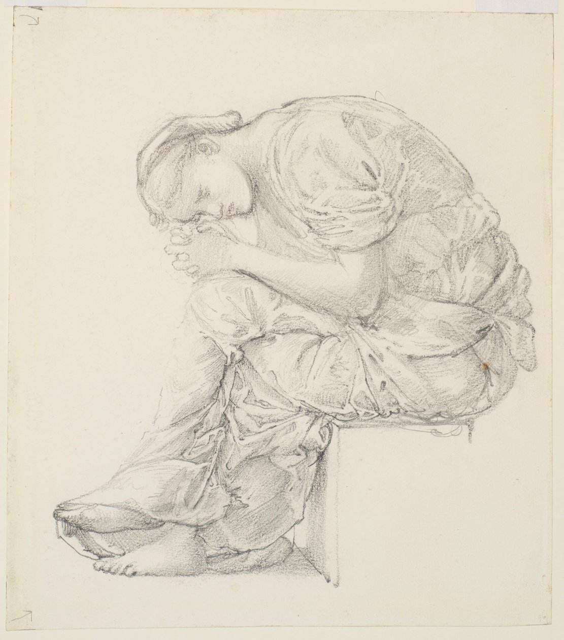 Il lamento - Studio per la figura a destra da Edward Burne-Jones