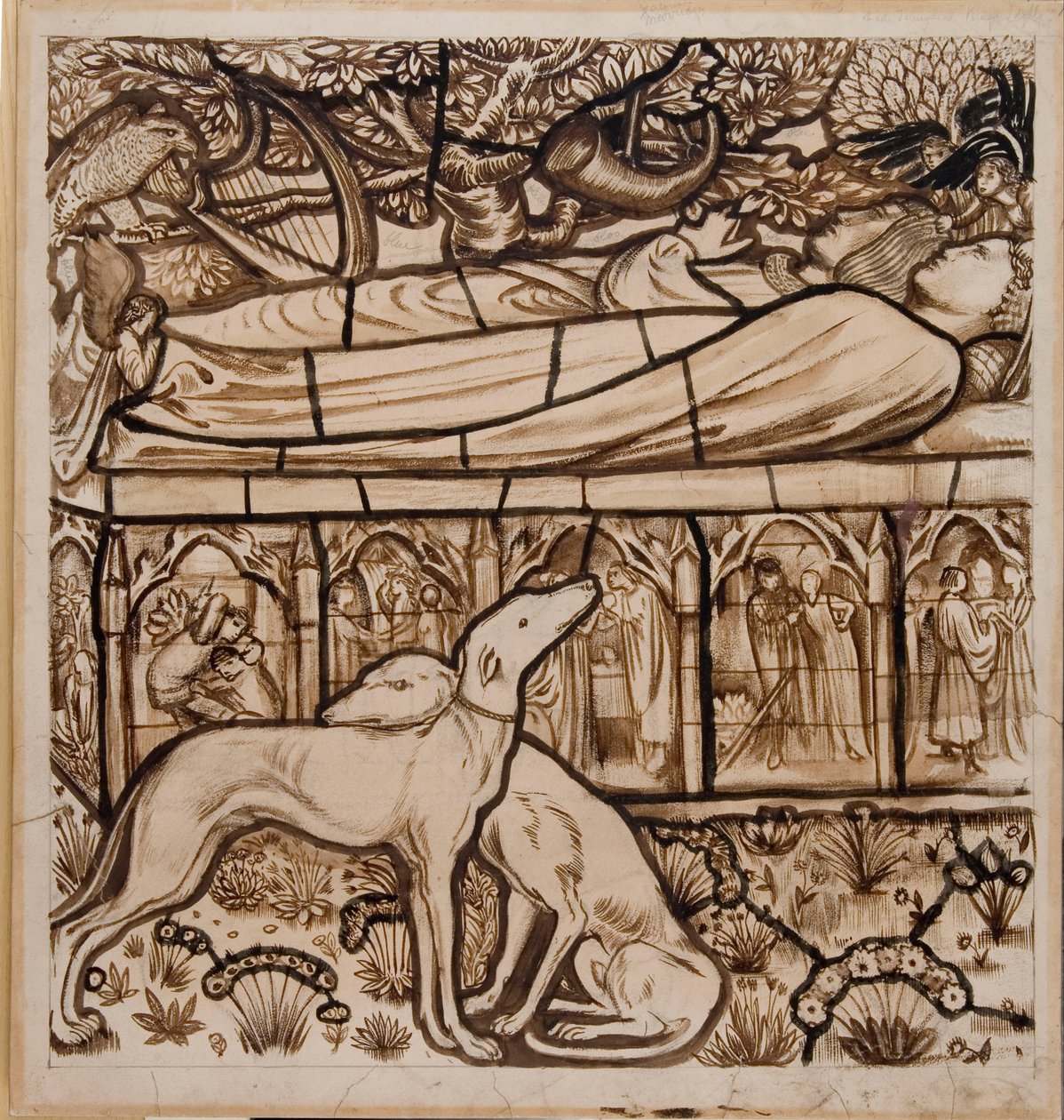 La tomba di Tristano e Isotta da Edward Burne Jones