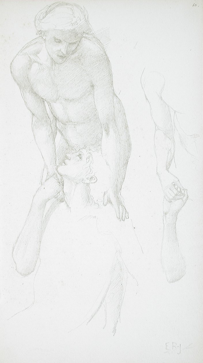 Due nudi maschili da Edward Burne-Jones