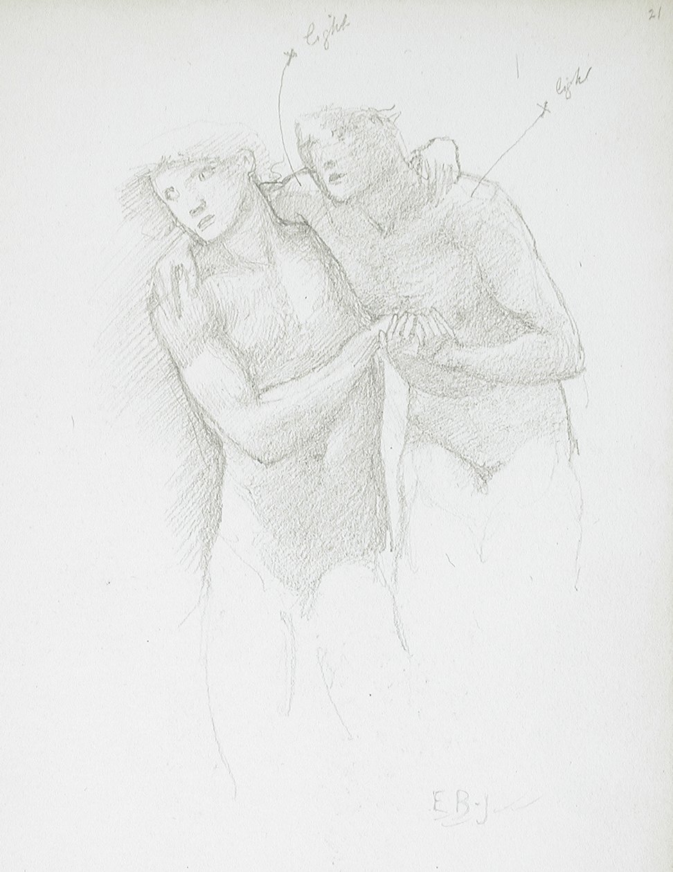 Due nudi da Edward Burne-Jones