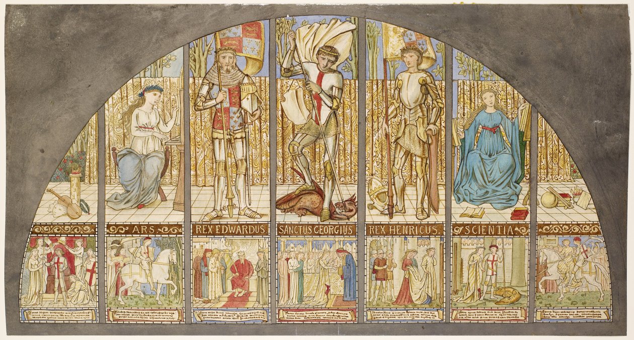 Guerre delle due rose - Edoardo IV, Enrico VI, San Giorgio con allegoria da Edward Burne-Jones