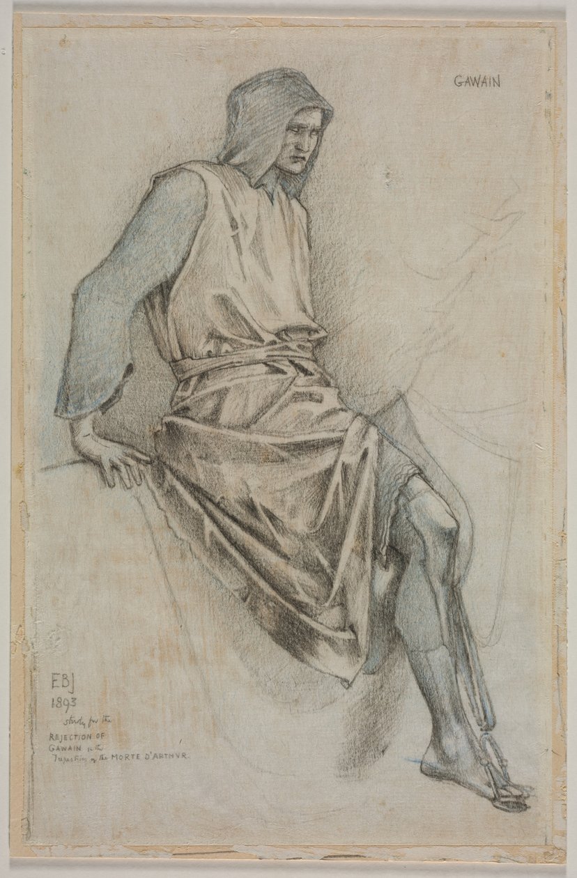 Studio per il fallimento di Gawain dagli Arazzi del Santo Graal, 1893 da Edward Burne Jones