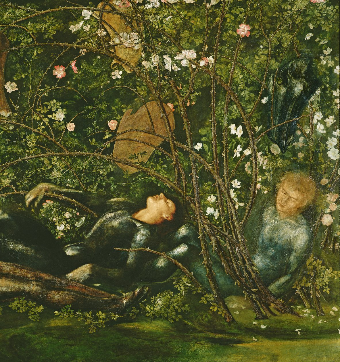 I cavalieri e la rosa spinosa (dettaglio) da Edward Burne Jones