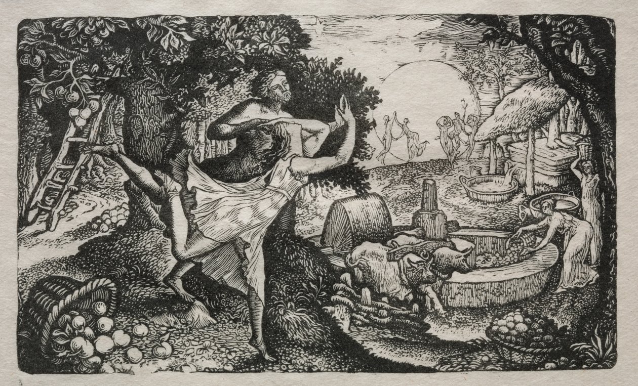 La festa del sidro: Una visione di gioia e ringraziamento da Edward Calvert
