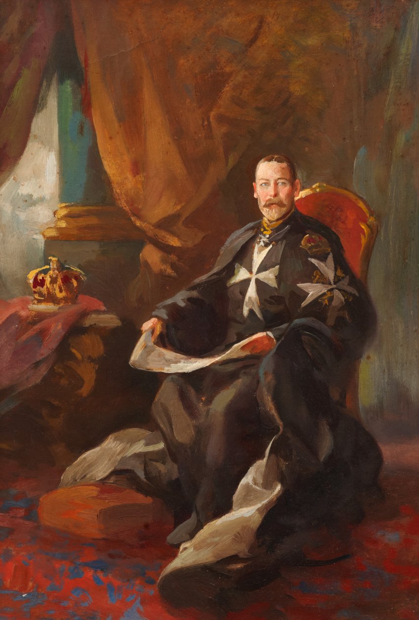 Studio per il ritratto di Re Giorgio V da Edward Caruana Dingli