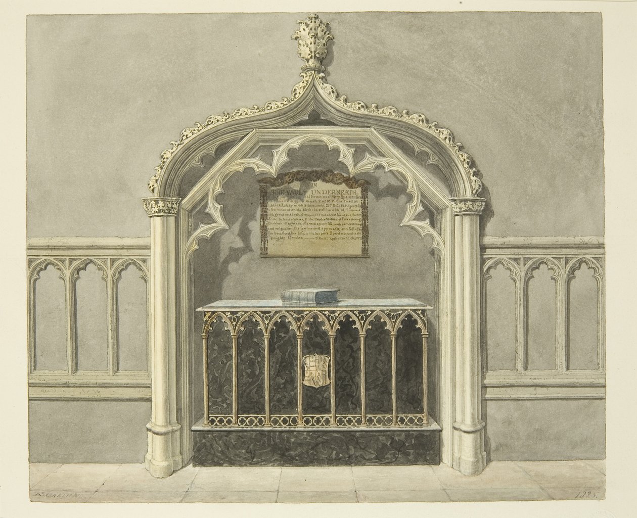 Monumento a Mary Grosett nella cattedrale di Bristol da Edward Cashin