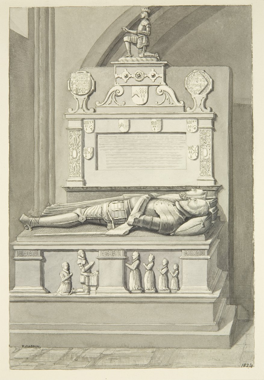 Monumento a Sir Henry Newton e Lady Newton nella Cattedrale di Bristol da Edward Cashin