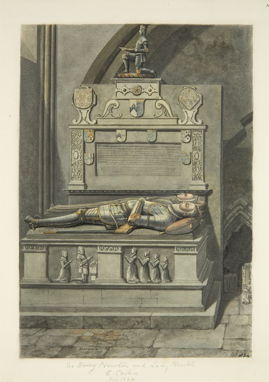 Monumento a Sir Henry Newton e Lady Newton nella Cattedrale di Bristol da Edward Cashin