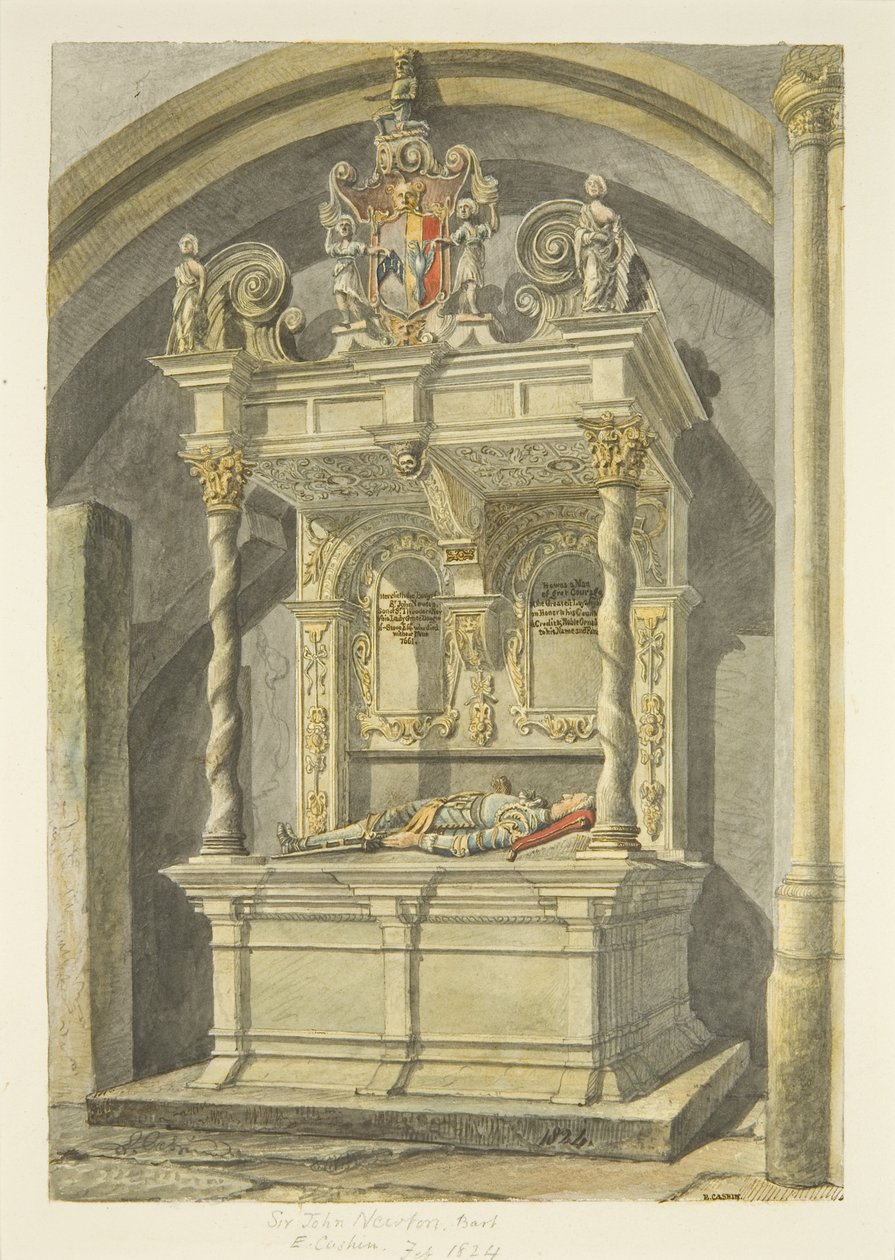 Monumento a Sir John Newton, Bart., nella Cattedrale di Bristol da Edward Cashin