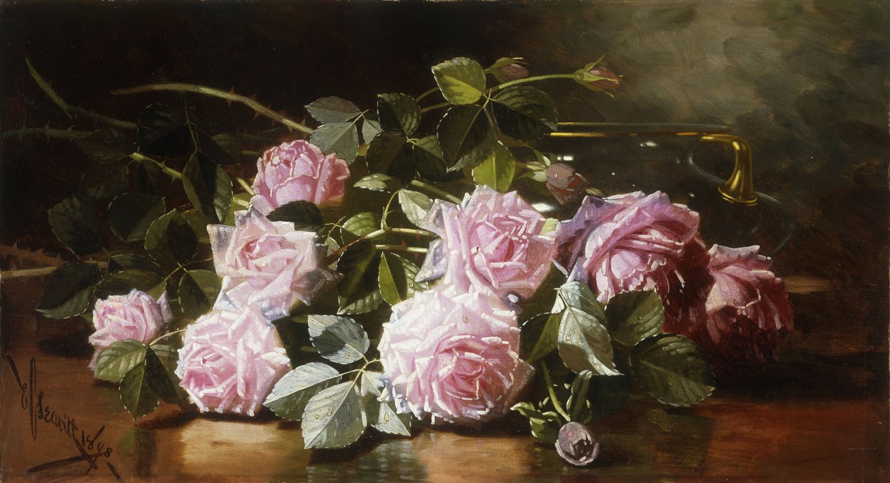 Rose lavate dalla pioggia, 1898 da Edward Chalmers Leavitt
