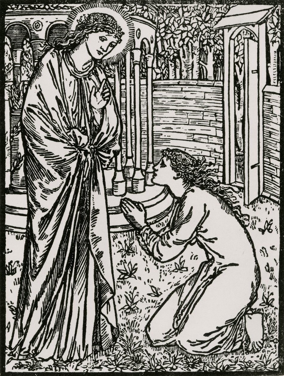 Psiche e Giunone da Edward Coley (after) Burne Jones