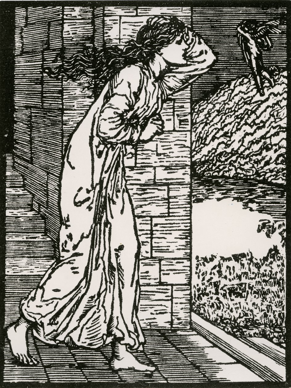 Psiche che fugge dal Palazzo da Edward Coley (after) Burne Jones