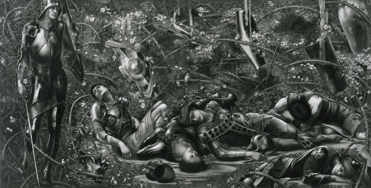 Il Bosco di Rovi, dalla Serie La Rosa di Rovi da Edward Coley (after) Burne Jones