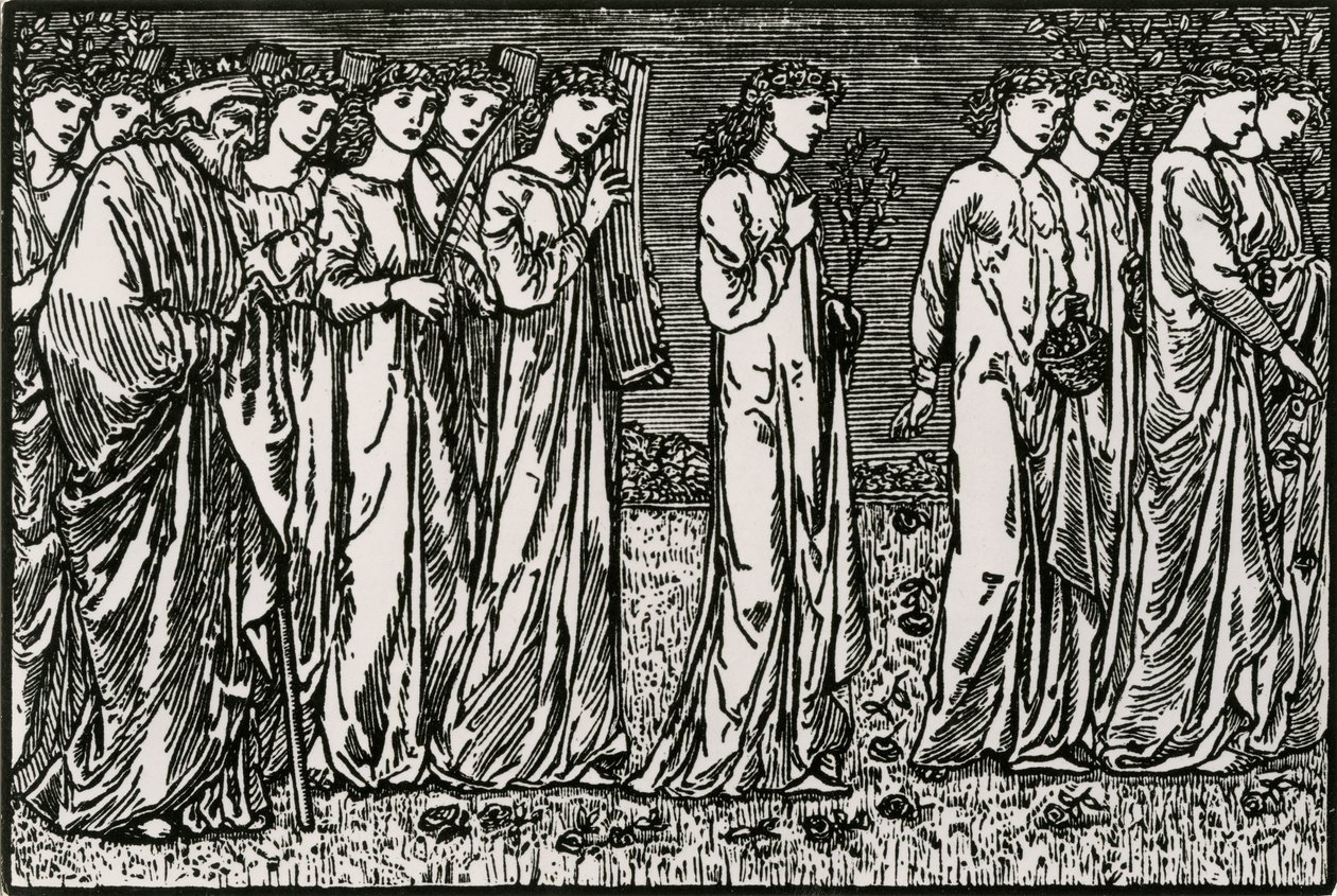 La Processione verso la Collina da Edward Coley (after) Burne Jones